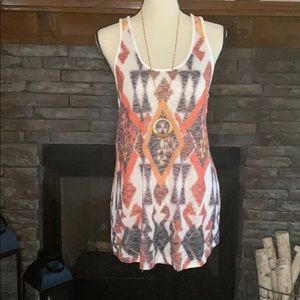 Cherish Racer Back Aztec Print Tank